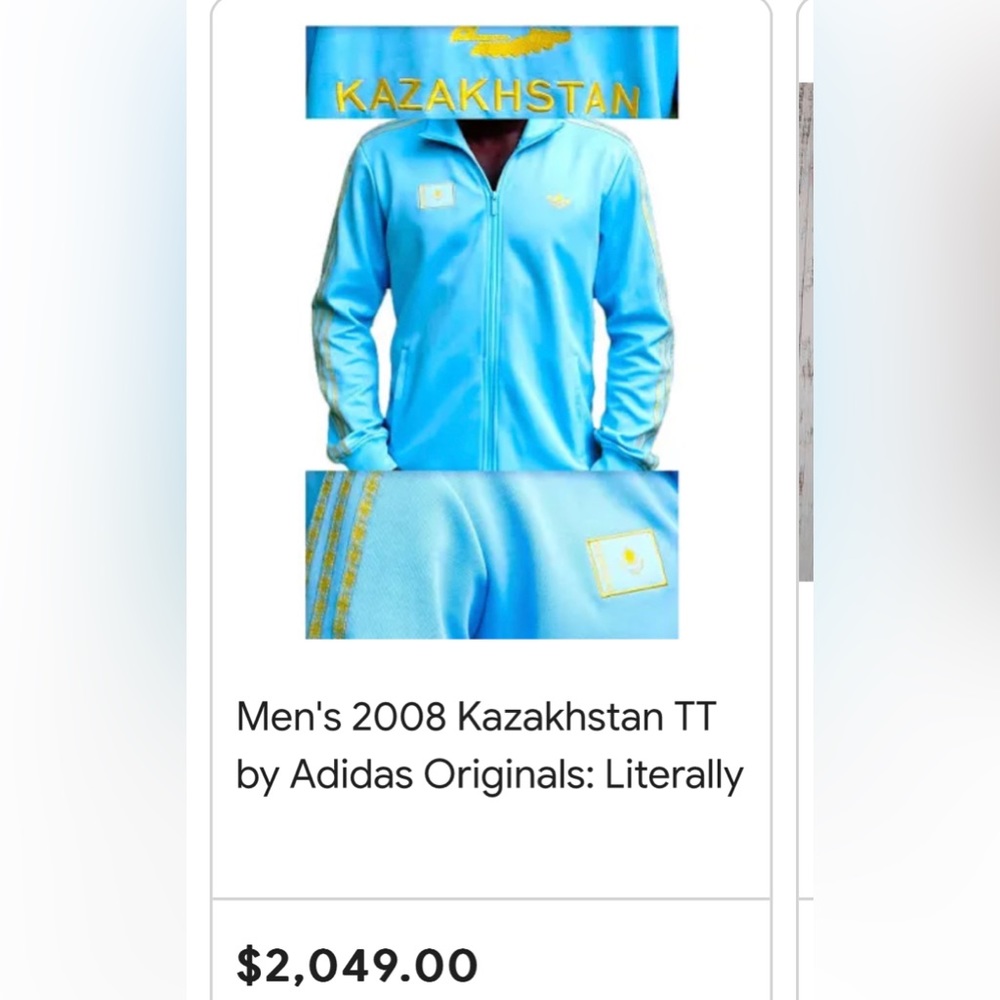 🔥🔥🔥 Men's 2008 Kazakhstan TT by Adidas Originals - Picture 3 of 3